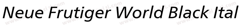 Neue Frutiger World Black Italic字体转换
